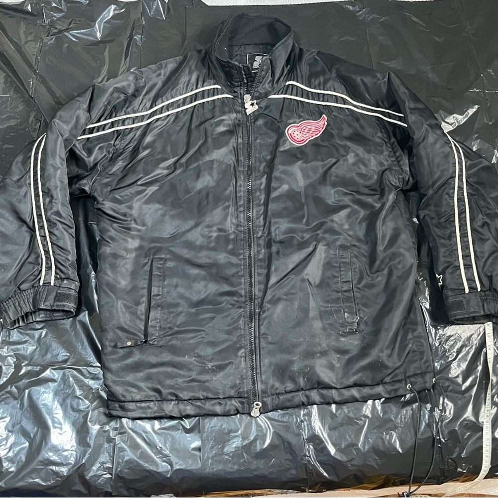 vintage Detroit Red Wings Starter jacket Sz large black